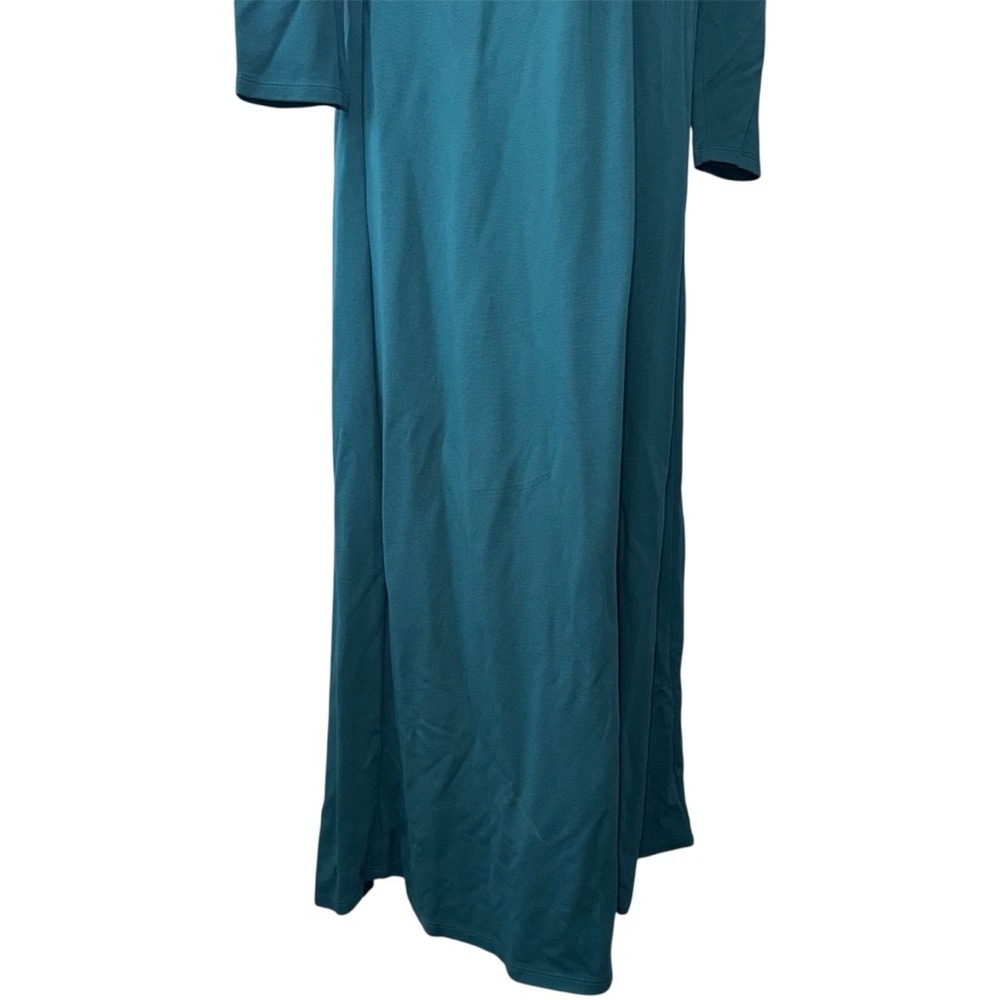 |NWT| SOFT SURROUNDINGS Long Sleeve Twist-Front Lagia Maxi Dress Atlantic Deep - Picture 3 of 11